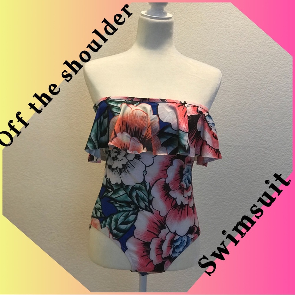 Off the shoulder One Piece Swimsuit